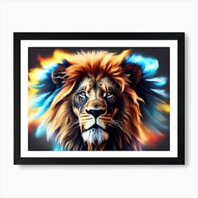 Lion Painting 18 Art Print