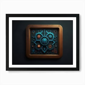 Clock With Gears Art Print