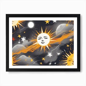 Sun and Moon 3 Art Print