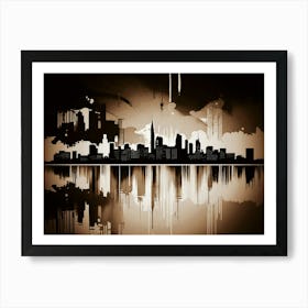 Abstract City Skyline Art Print