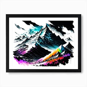 Abstract Mountains Art Print