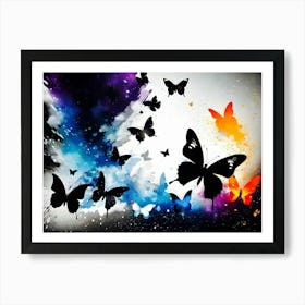 Butterflies In The Sky 24 Art Print