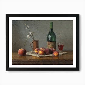 Peaches And Wine Art Print