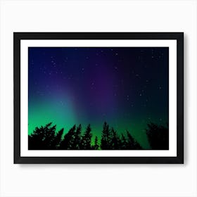 Aurora neon landscape #4 Art Print