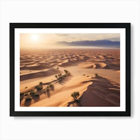 Desert Landscape From Drone 7 Art Print