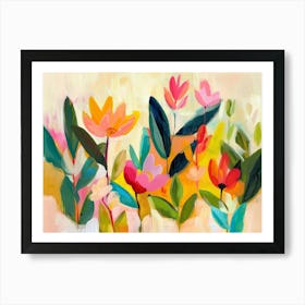 Abstract Flowers 18 Art Print