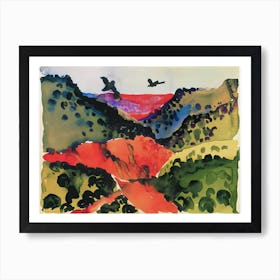 Georgia O'Keeffe - Canyon With Crows Art Print