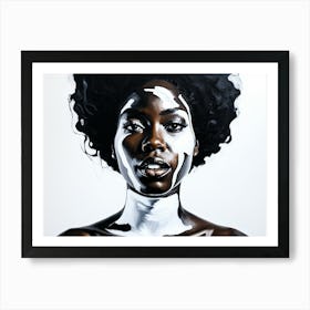 Mural Art Painting Of Beautiful Woman 46 Art Print