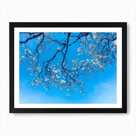 Flower Tree Branches, Oil Painting Art Print