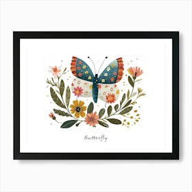 Little Floral Butterfly 2 Poster Art Print