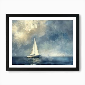 Sailboat In The Ocean 9 Art Print