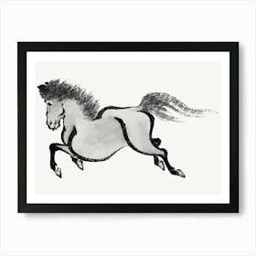 Hokusai Horse Running Art Print