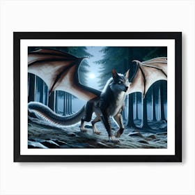 Dragon-Wolf Marvel Art Print