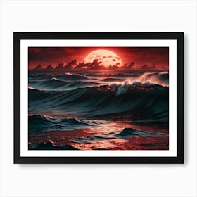 Sunset Over The Ocean 9 Art Print