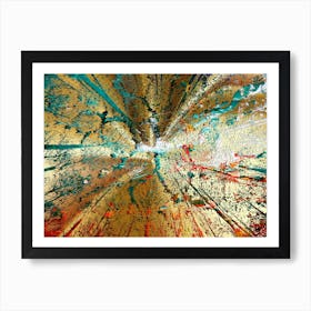 Gold Green Abstract Art Print Art Print