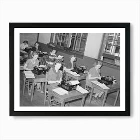 Typewriting Class, San Augustine, Texas, High School By Russell Lee Art Print