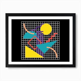 Memphis Pattern Retro Synthwave 80s Vintage Dreamwave Artwork Art Print