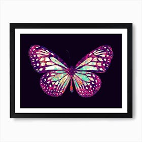 Butterfly in Colorful Digital Painting v2 Art Print