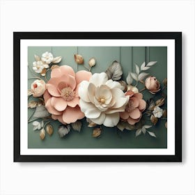 Paper Flower Wall Art 2 Art Print