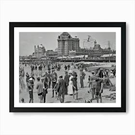 Vintage Atlantic City Beach Art Print