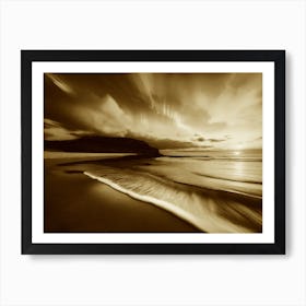 Sunset At The Beach 589 Art Print