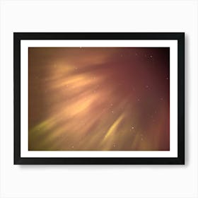 Vivid color of the Aurora Borealis in the night sky Art Print