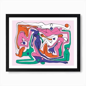 Ecstatic Nudes 3 Art Print