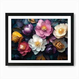 Peony Flowers 1 Art Print