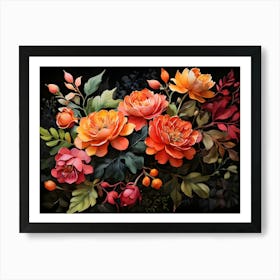 Default A Stunning Watercolor Painting Of Vibrant Flowers And 0 (2) (1) Art Print