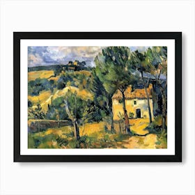 Rural Rhapsody Painting Inspired By Paul Cezanne Art Print
