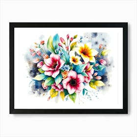 Watercolor Flowers 17 Art Print