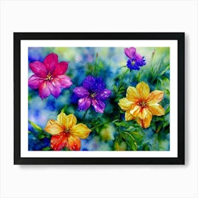 Watercolor Flowers 11 Art Print