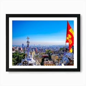 A Distinctively Spanish Arm Wrapped In The Vibrant Colors Of The National Ensign Of Red And Yellow Art Print