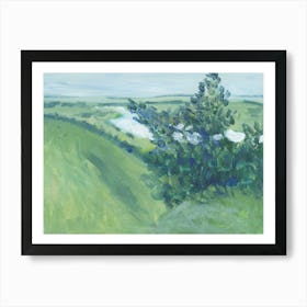 Summer River - landscape nature hand painted Anton Maliar painting green impressionism living room bedroom Art Print