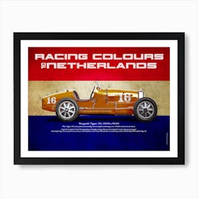 Racing Colours Ooff Netherlands Art Print