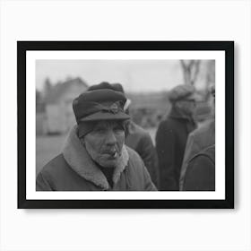 A Farmer At A Country Auction Near Aledo, Mercer County, Illinois By Russell Lee Art Print