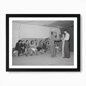 Players And Audience At Traveling Spanish American Show, Penasco, New Mexico By Russell Lee Art Print