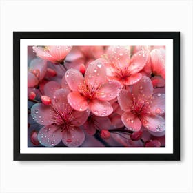 Cherry Blossoms In The Rain Art Print