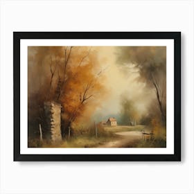 Printable Wall Art, Vintage Landscape, Farmhouse Wall Decorations, Vintage Landscape Oil Painting.16 Art Print