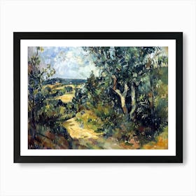 Enchanted Valley Painting Inspired By Paul Cezanne Art Print