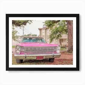 Pink Old Lady Car, Nola Art Print