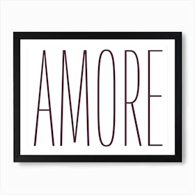 Amore - Simple Minimal Wall Art Poster Art Print Art Print