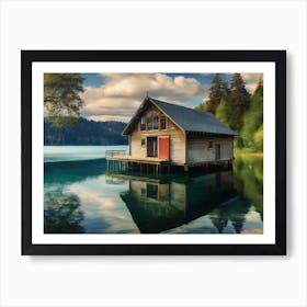 House On The Lake 1 Art Print