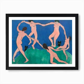 Le Dance, Dancers, Matisse  Inspired Cats  Art Print