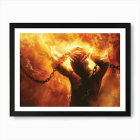 Fire And Chains 2 Art Print