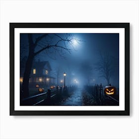 Halloween In The Woods 1 Art Print