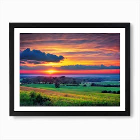 Sunset In The Countryside 48 Art Print