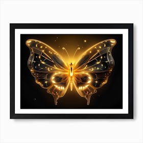 Golden Butterfly 9 Art Print