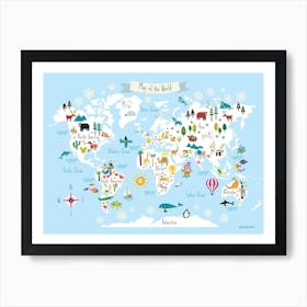 Map Of The World Affiche