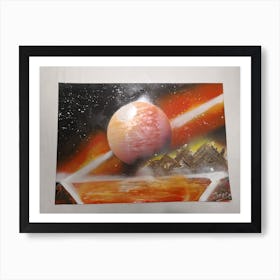 Lune abstrait Art Print